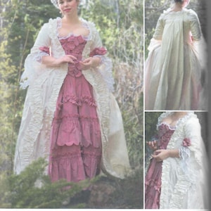 Simplicity 8578 18th Century Robe a la Française sewing pattern, Sizes 4-14 & 14-22 Designed in Association with American Duchess, FF, UNCUT