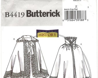 Butterick B4419 1890s Cloak Sewing Pattern, Making History Uncut, FF, OOP