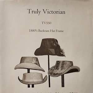 TV550 Truly Victorian 1880s Buckram Hat Frame Pattern, Uncut, FF