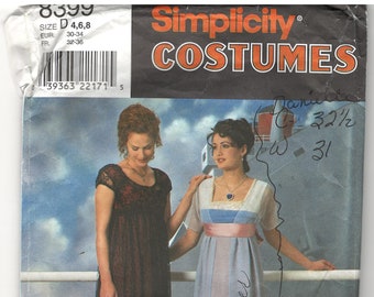 Simplicity 8399 1910s Titanic Era Day Dress Sewing Pattern, Size 4-8, 10-14, & 16-20 UNCUT, FF, OOP