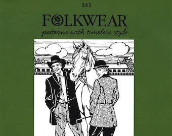 Folkwear Pattern No. 263 Countryside Frock Coat Sizes XS-XL (Women's), SM-2XL (Men), New & Uncut