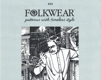 Folkwear Pattern No. 202 Victorian Shirt (men's), Size xs - xl, New & Uncut