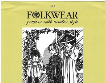 Folkwear Pattern No. 225 Childhood Dreams, Size 2-12, New & Uncut