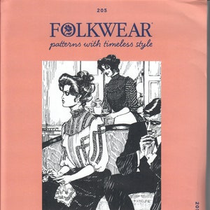 Folkwear Pattern No. 205 Gibson Girl Blouse, Size Small - 3XL, New & Uncut