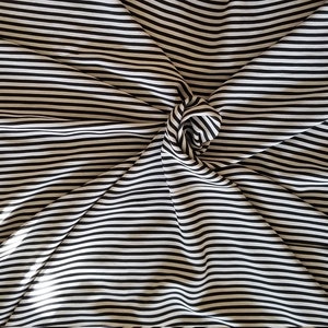 Black & Grey-White Striped Poly Fabric, 60 Inches Wide, 4-Yard Lot 4 are available image 1