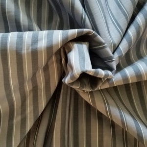 Cotton Shirting, 56 Inch Wide × 3.86 Yards, Purple w/ Irregular-Width Purple and White Stripes Fabric