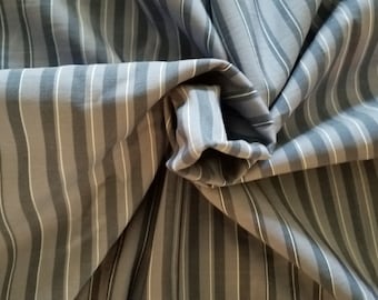 Cotton Shirting, 56 Inch Wide × 3.86 Yards, Purple w/ Irregular-Width Purple and White Stripes Fabric