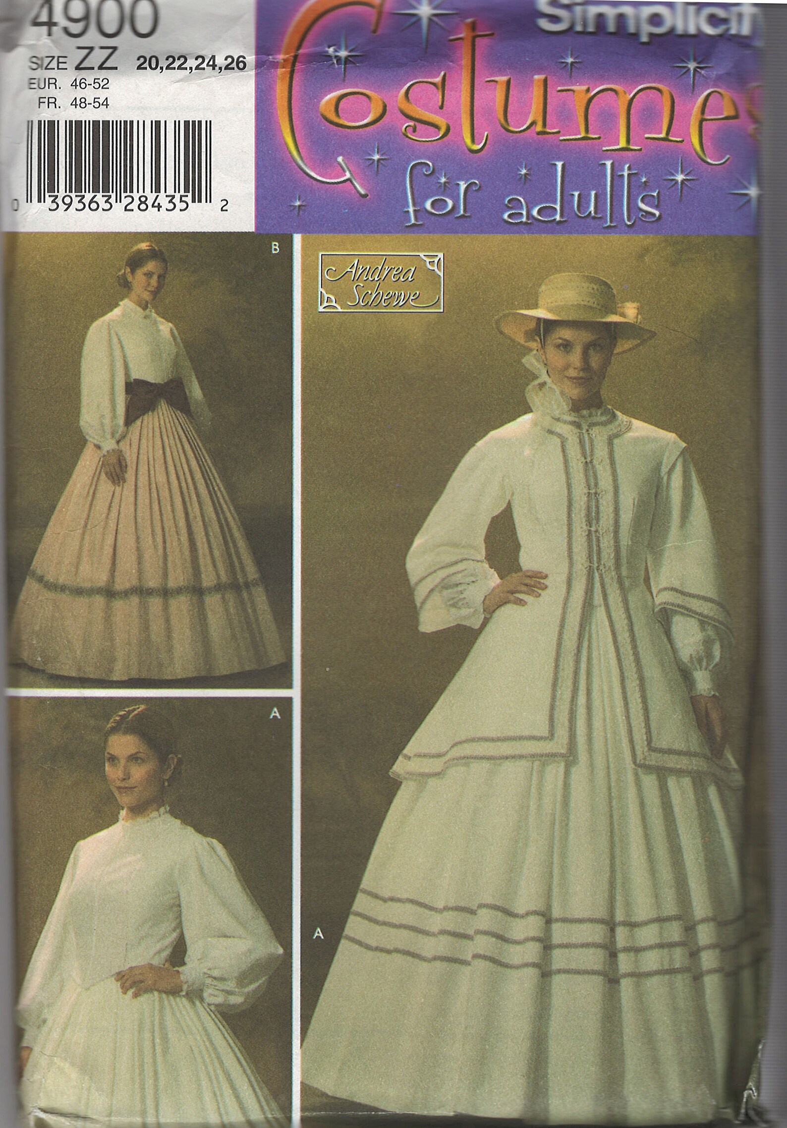 Simplicity 4900 1860s Civil War Era Day Dress Sewing Pattern, Size 10 ...