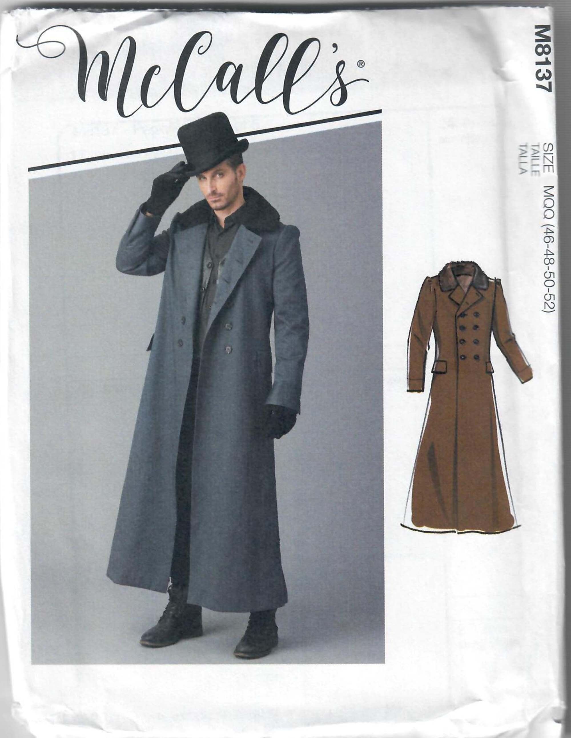Mccall's M8137 Men's Regency Era Great Coat Sewing Pattern, Sizes