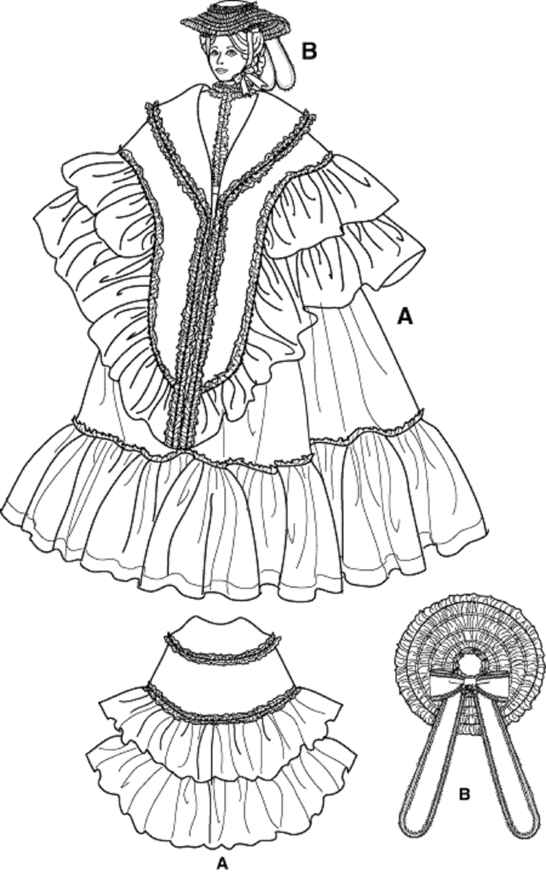 Simplicity 5444 the Fashion Historian 1860s Mantle Sewing Pattern One ...