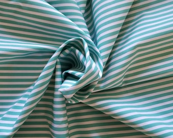 Cotton Shirting, 60 Inch × 6.6 Yards, Green Stripe Fabric