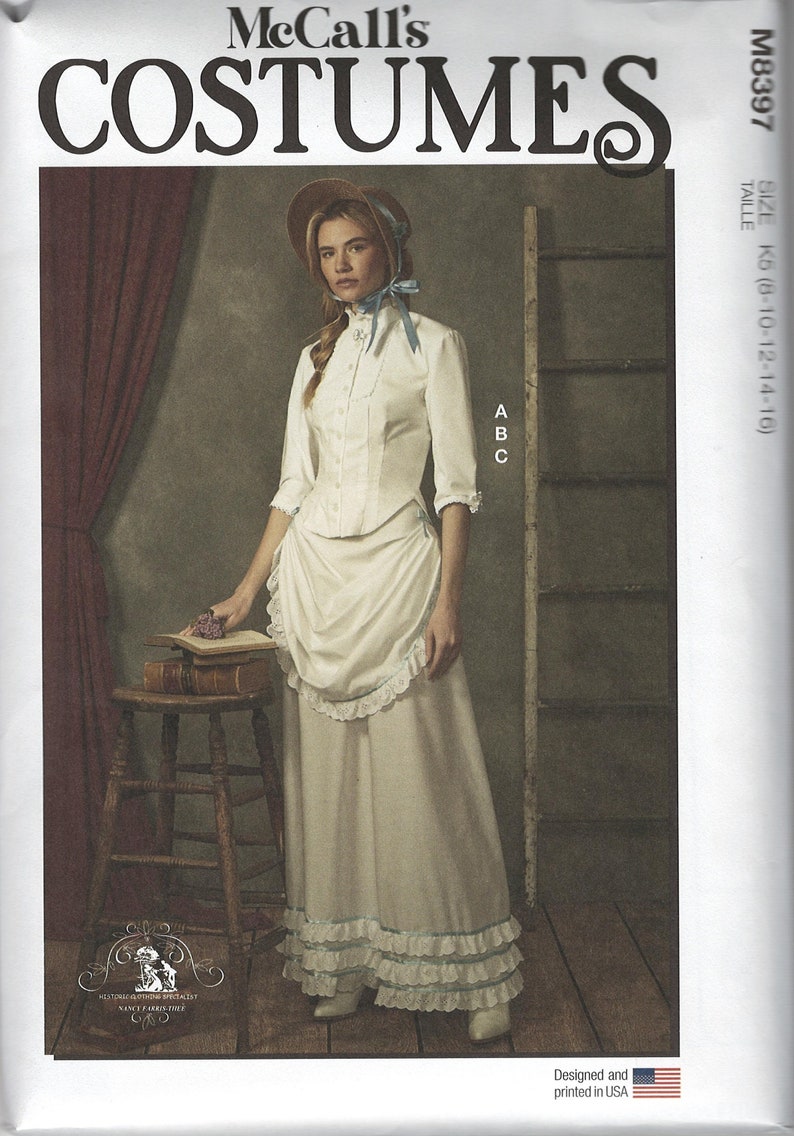 Mccall's M8397 1870s 1880s Style Women's Dress Sewing Pattern, Sizes 8 ...