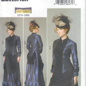 Butterick B6305 Natural Form Late 1870s Early 1880 Dress Sewing Pattern Making History, Sizes 8-10-12-14-16 & 16-18-20-22-24 FF Uncut OOP