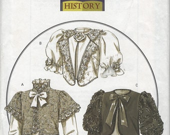 Butterick B4952 Making History 1890s Style Bodice Jacket Sewing Pattern, Size 6-8-10-12, Uncut, FF, Uncut OOP