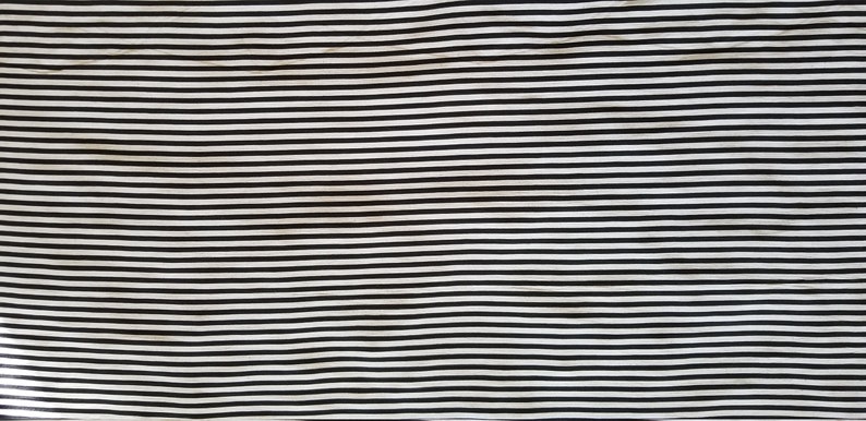 Black & Grey-White Striped Poly Fabric, 60 Inches Wide, 4-Yard Lot 4 are available image 3
