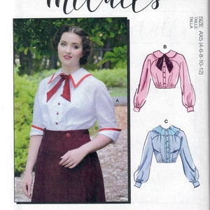 McCall&#39;s M8078 Misses&#39; Historical Blouses 1910s - Early 1920s Angela Clayton Sewing Pattern, Sizes 4-6-8-10-12 & 12-14-16-18-20, FF, UNCUT