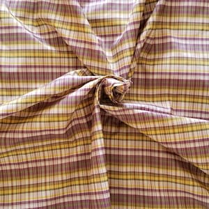 White Silk Taffeta w/ Checked Purple/Yellow/Green/White Pattern, 55 Inches Wide, 4 1/2 Yard Lot