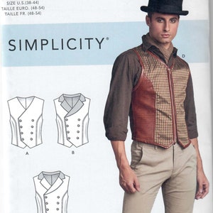 Simplicity S9087 Men's Corset Vest Sewing Pattern - Etsy