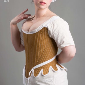Simplicity 8579 Misses' 18th Century Corset, Shift and Panniers, Sizes 4-12 & 14-22 Designed by American Duchess, FF, UNCUT image 3