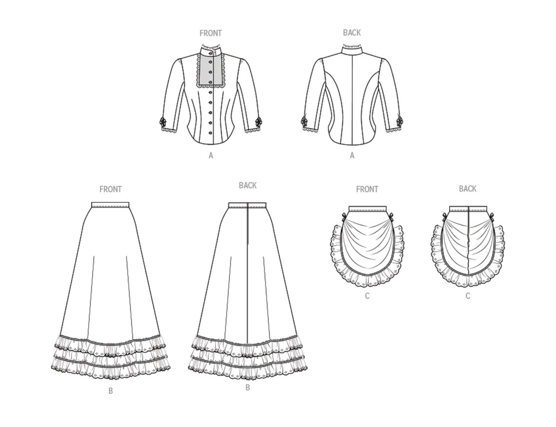 Mccall's M8397 1870s 1880s Style Women's Dress Sewing Pattern, Sizes 8 ...