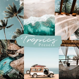 Tropical Presets Lightroom Light and Airy filters Travel Presets Summer Presets Light Presets Lifestyle Presets Blogger Presets Influencer