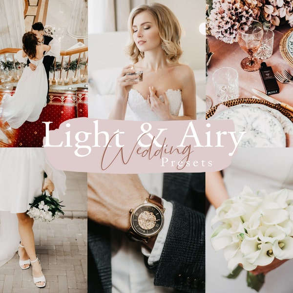 Light and Airy Wedding Presets for Lightroom Natural Preset Professional Presets Romantic Earthy Filters Timeless Presets Light Presets