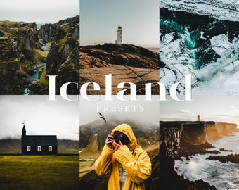 Moody Iceland Presets for Desktop Mobile Lightroom Travel Filters Blogger Nature Presets Cold Presets, Natural Filters for Mobile