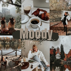 10 Stimmungsvolle Herbst Presets für Desktop Mobile Lightroom Moody Herbst Filter Gruseliges Halloween Preset Hexenfilter Dunkel Neutral
