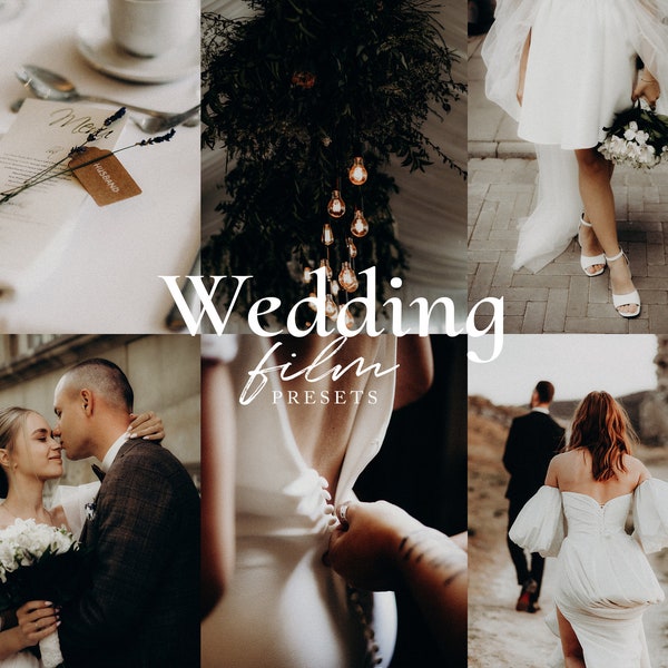 Wedding Film Presets for Lightroom Rich Brown Presets Muted Tones Filters for Love Story Photography Gold Presets Luxury Presets Warm Filter