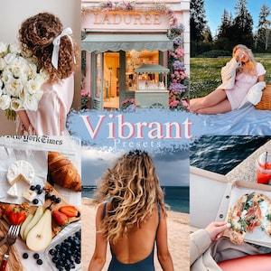 Bright Natural Presets for Lightroom color pop preset Vibrant Presets Summer Filters Modern Preset Travel Preset Blogger Filter Influencer