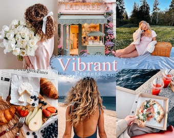 Bright and Vibrant Lightroom Presets, Mobile and Desktop (Digital Download)
