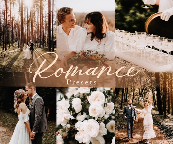 Romantic Wedding Lightroom Presets: Warm Tones, Golden Hour (Mobile & Desktop)