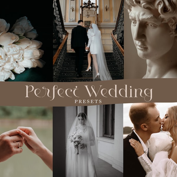 Wedding Presets for Lightroom Rich Brown Presets Muted Tones Filters for Love Story Photography Golden Natural Presets Warm Presets Moody