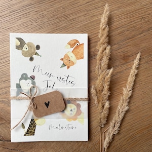 Cartes marquantes / Jalons de bébé / Naissance / Cadeau / Articles de papeterie / Aquarelle