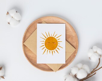 A5 folding card, hand-painted watercolor card, birthday card, gift, handlettering, card, watercolor, envelope, personalized, greeting card