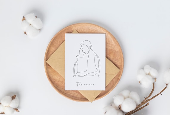 Aquarell Grußkarte A6 oder A5 - handgemalt- inkl. Kraftpapierumschlag -optional personalisiert |Geburtstag, Hochzeit, Geburt, Trauer & mehr