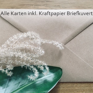 A5 Klappkarte, handgemalte Aquarell Karte, Hochzeitskarte, Geschenk, Wedding, Card, A5 Karte, Liebe, Hochzeit, Aquarell, Umschlag, Card Bild 10