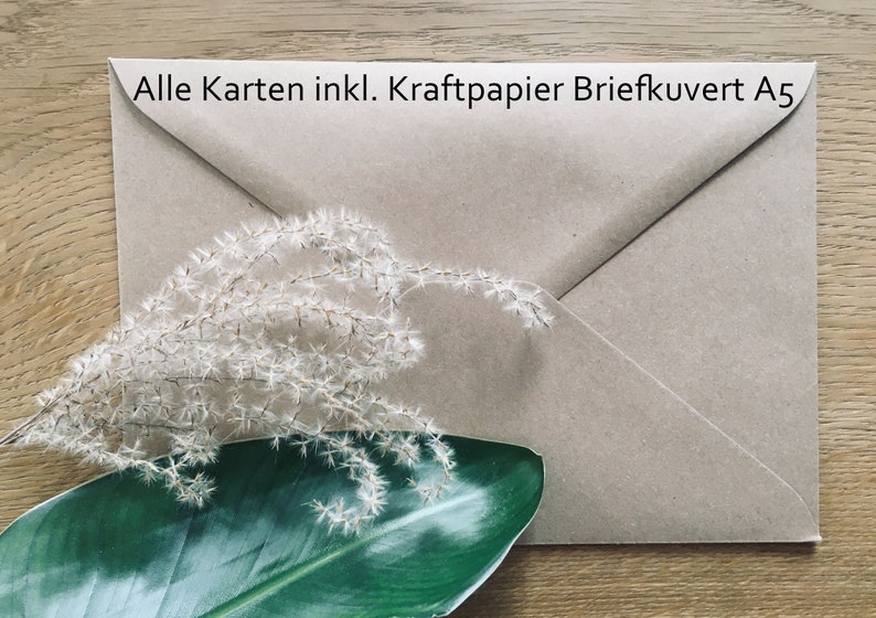 A5 Klappkarte, handgemalte Aquarell Karte, Hochzeitskarte, Geschenk, Wedding, Card, A5 Karte, Liebe, Hochzeit, Aquarell, Umschlag, Card Bild 10