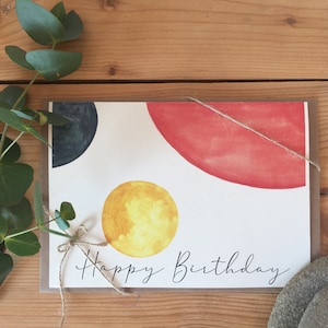 Biglietto pieghevole A5/A6, biglietto acquerello, biglietto compleanno, regalo, handlettering, biglietto, buon compleanno, acquerello, personalizzato, auguri di compleanno