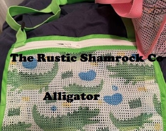 ON SALE**  Beach Bag, Kids Mesh beach bag, mesh seashell bag, beach bag, seashell collecting bag