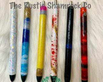 Personalized Glitter Refillable Gen Pen, Back to School, Glitter Pens, Gel Pens