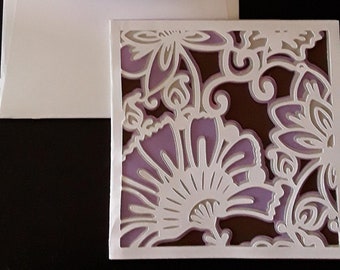 Purple Floral Card