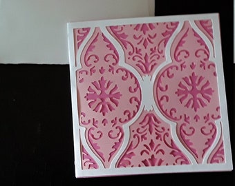 Pink Geometric Design Card