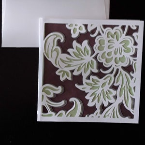 Grün & Braun Blumenkarte
