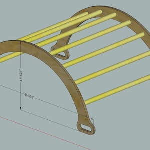 "Cnc Datei Kids Play Pickler Arch Montessori Kleinkind Kletterleiter digitale Schnittdatei für alle cnc Maschinen dxf crv svg skp."