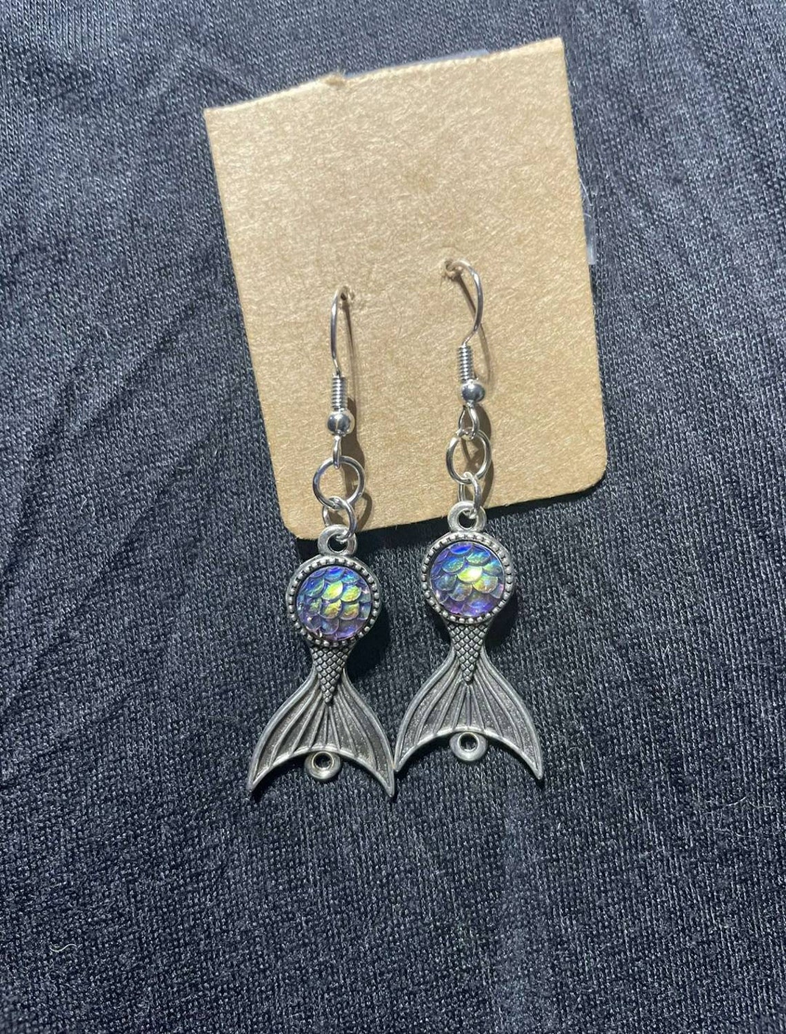 Pretty Mermaid Tail Earrings Etsy