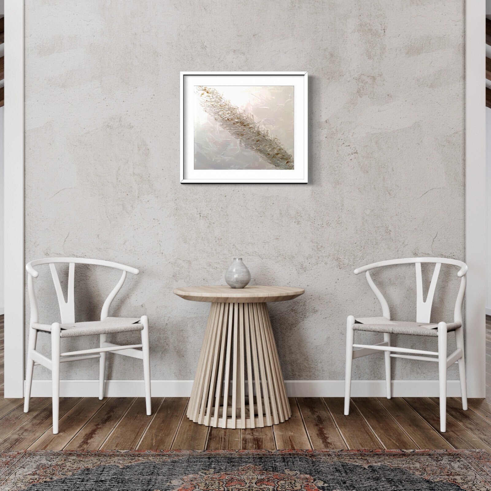 Toile Contemporaine Acrylique Nacrée et Reliefs Modèle Unique Fossile Fait en France