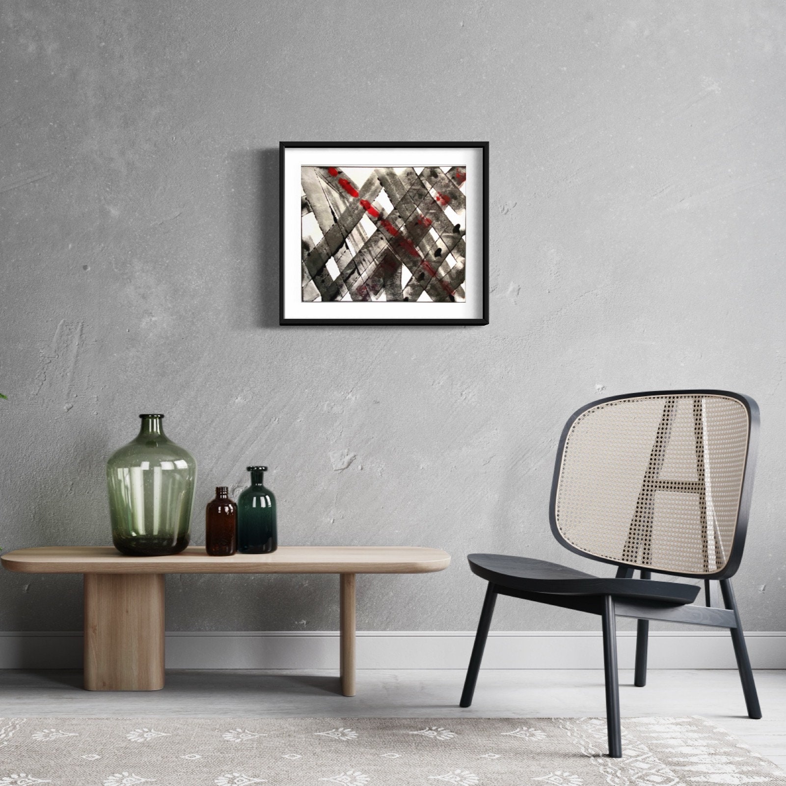 Toile Artistique Originale Made in France Déco Chic et Design Le Quadrille Des Rubans 46x55cm