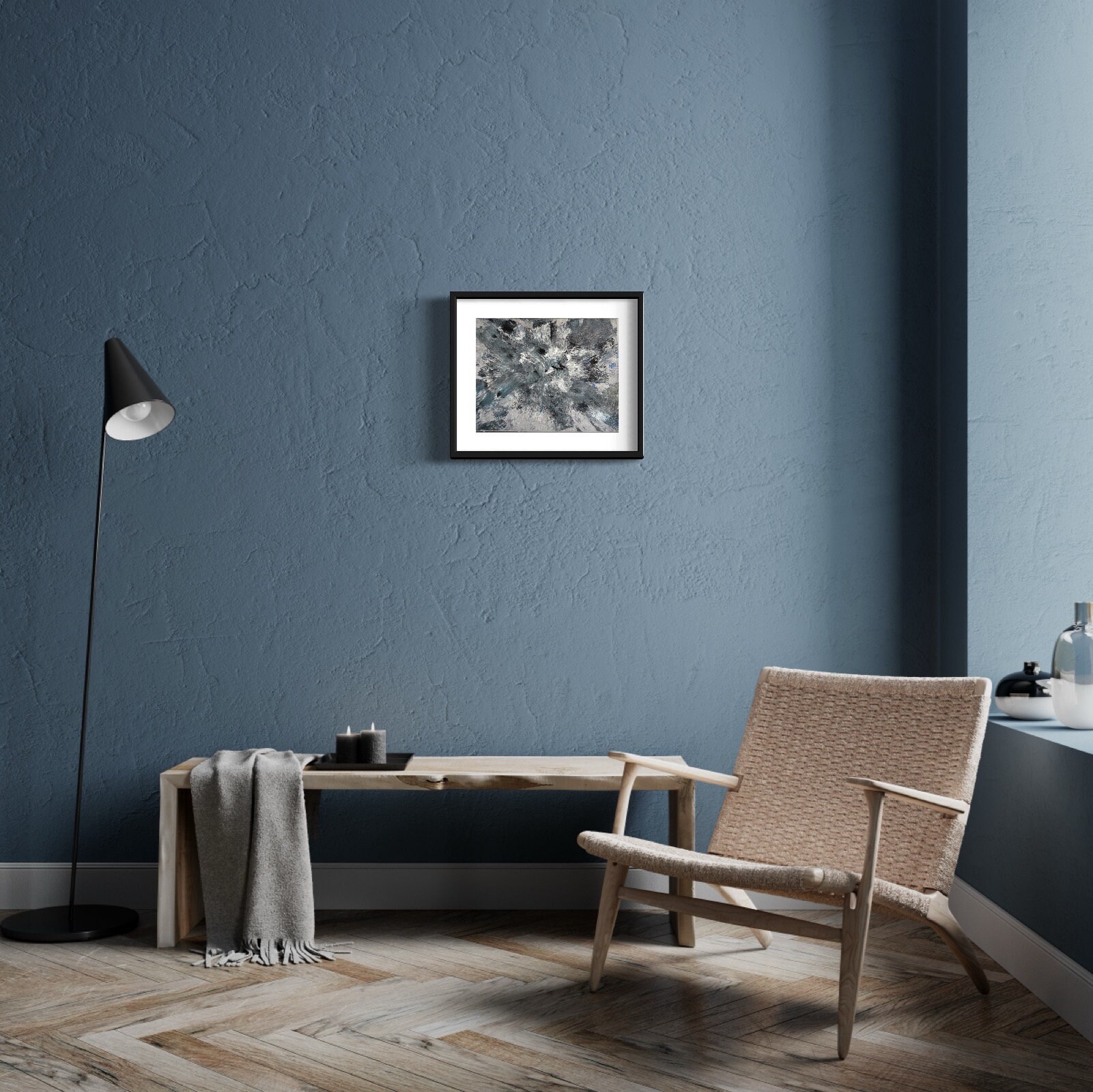 Tableau Contemporain Peinture d'art Abstrait Originale L'espace Temps Modèle Unique