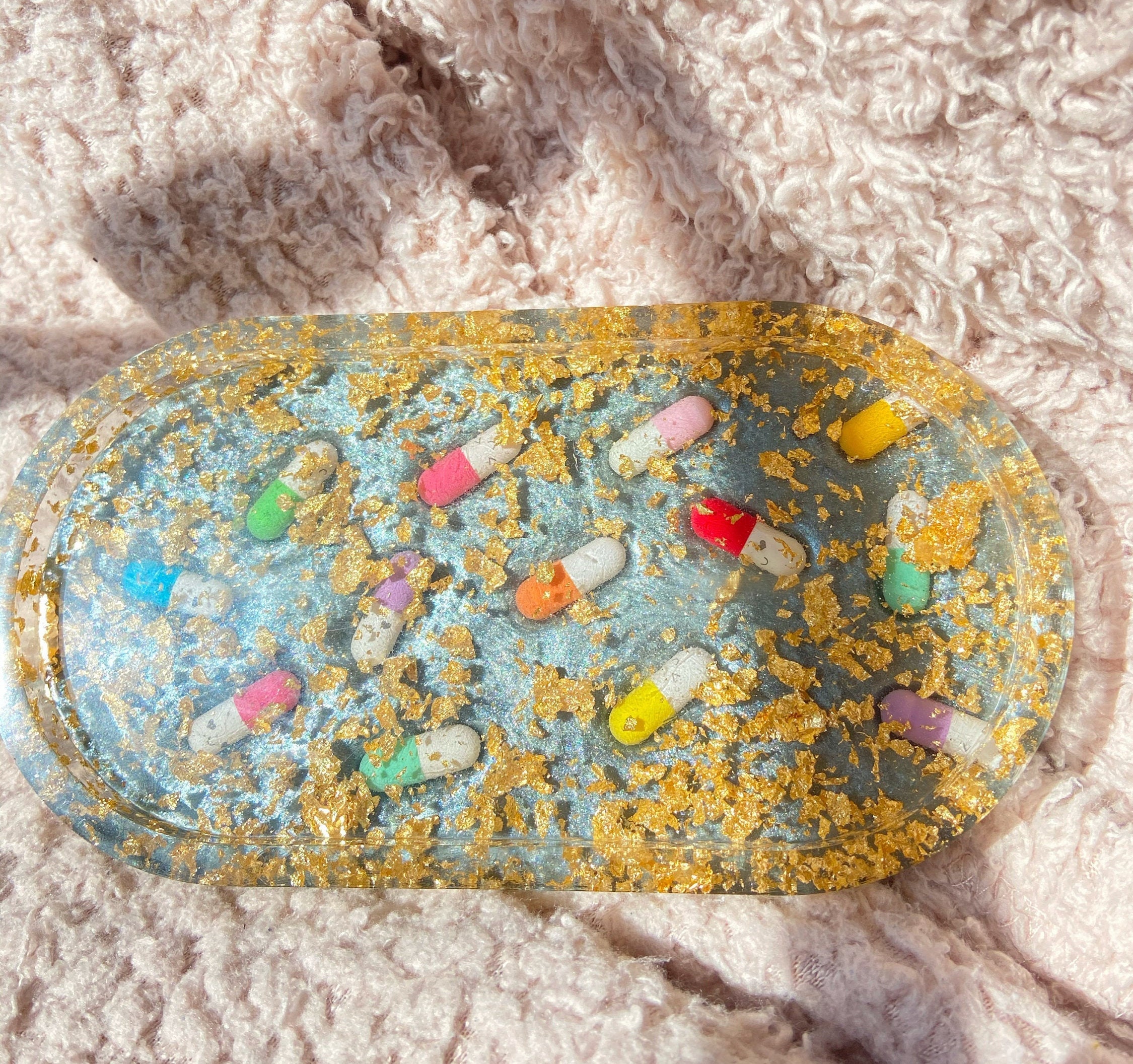 Resin Art Pill Capsule Jewelry Tray Etsy